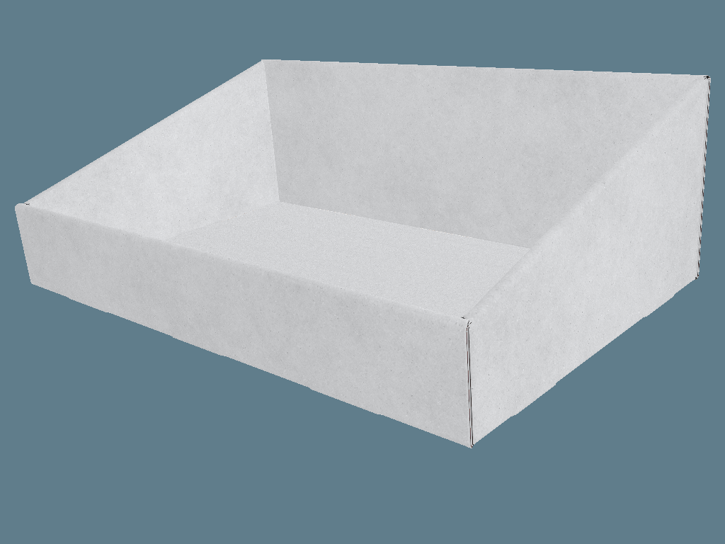 FEFCO 0804 Shelf-Ready Tray / Shipper — Shelf-Ready Packaging & Shippers 3D template by 1Displays