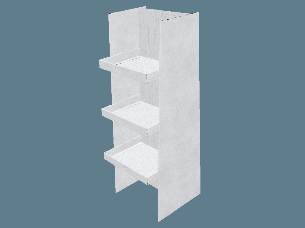 FEFCO 0834 Shelf-Ready Tray / Shipper — Shelf-Ready Packaging & Shippers 3D template by 1Displays