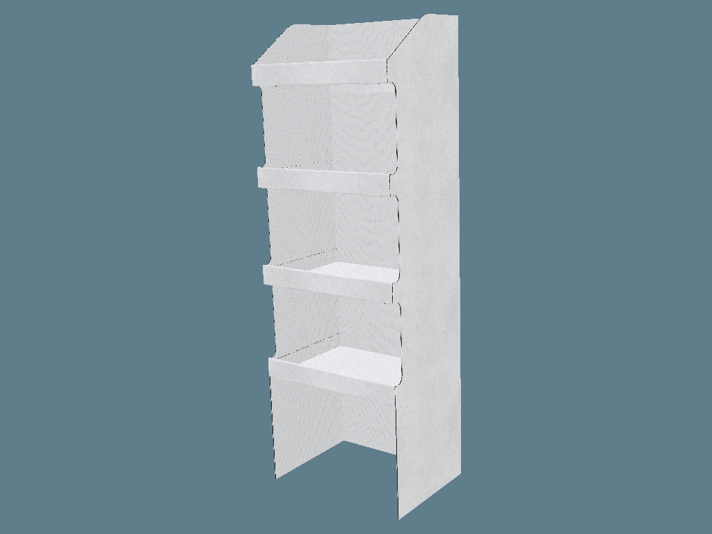 FEFCO 0840 Shelf-Ready Tray / Shipper — Shelf-Ready Packaging & Shippers 3D template by 1Displays