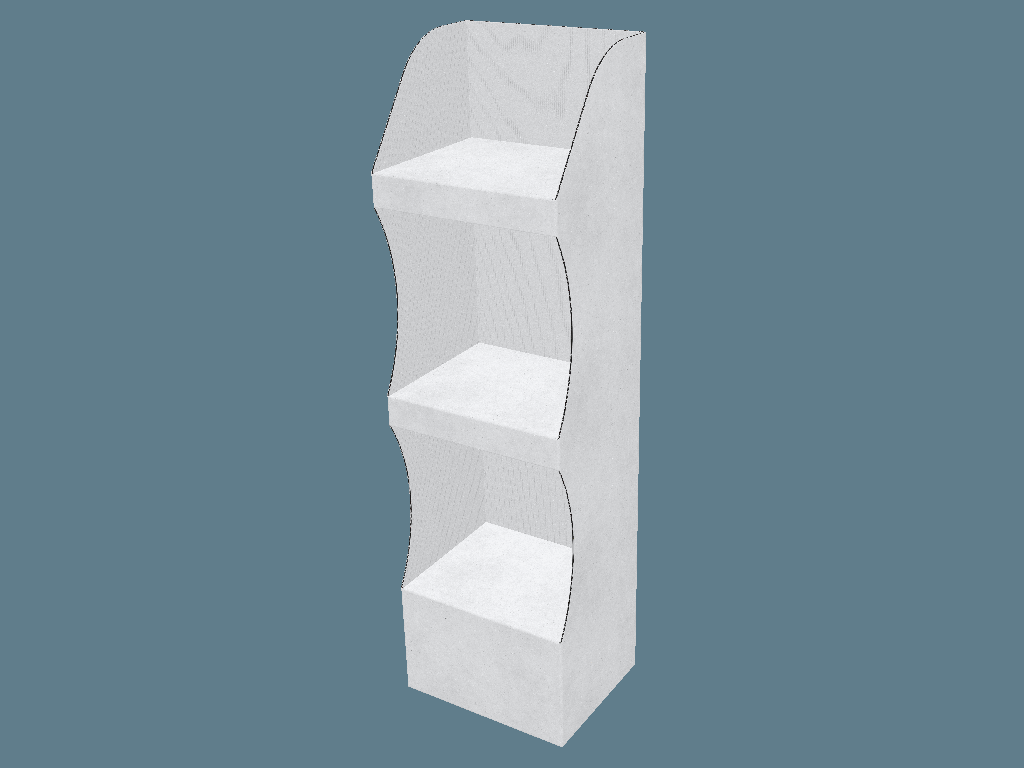 FEFCO 0842 Shelf-Ready Tray / Shipper — Shelf-Ready Packaging & Shippers 3D template by 1Displays