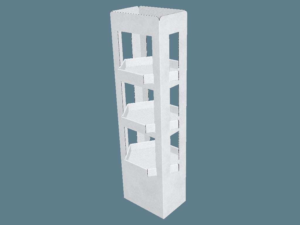 FEFCO 0846 Shelf-Ready Tray / Shipper — Shelf-Ready Packaging & Shippers 3D template by 1Displays