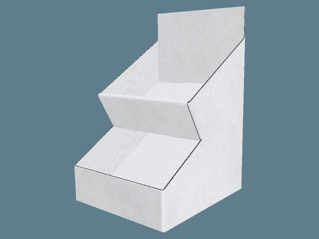 EVC61031 Two Shelf Display — Countertop Displays 3D template by 1Displays