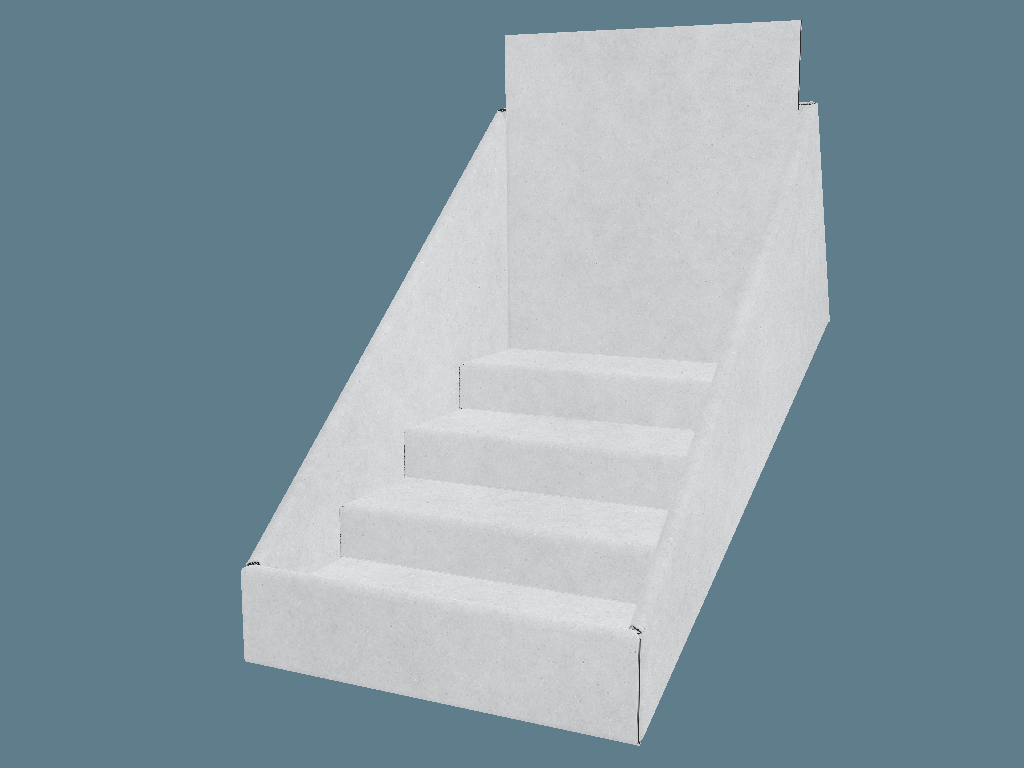 EVC61060 Four Step Display — Countertop Displays 3D template by 1Displays