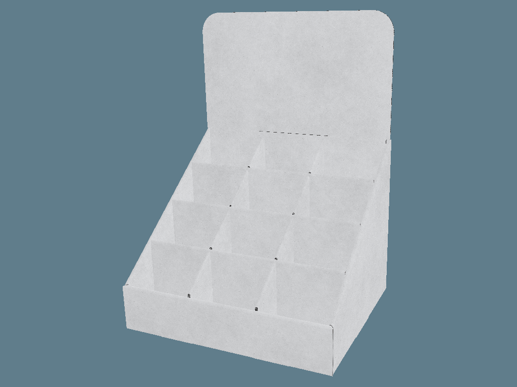 EVC61063 Terraced Cell Display — Countertop Displays 3D template by 1Displays