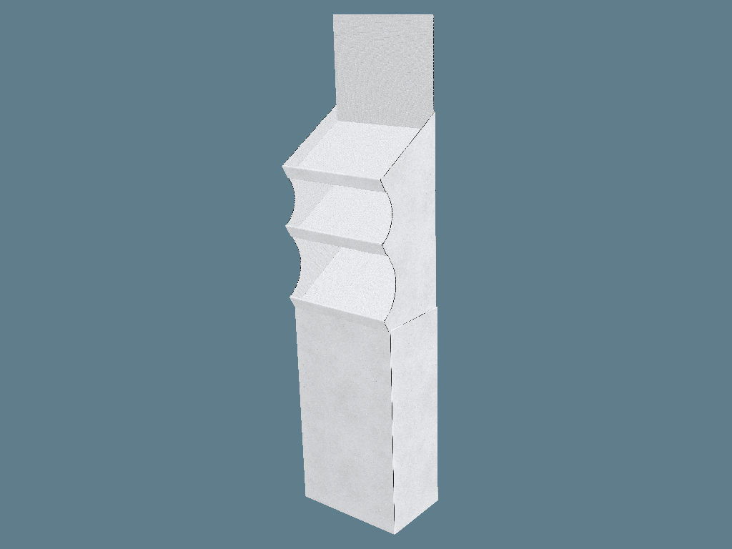 EVC62003 Three Slanted Shelves Stand Display — Floor Displays 3D template by 1Displays