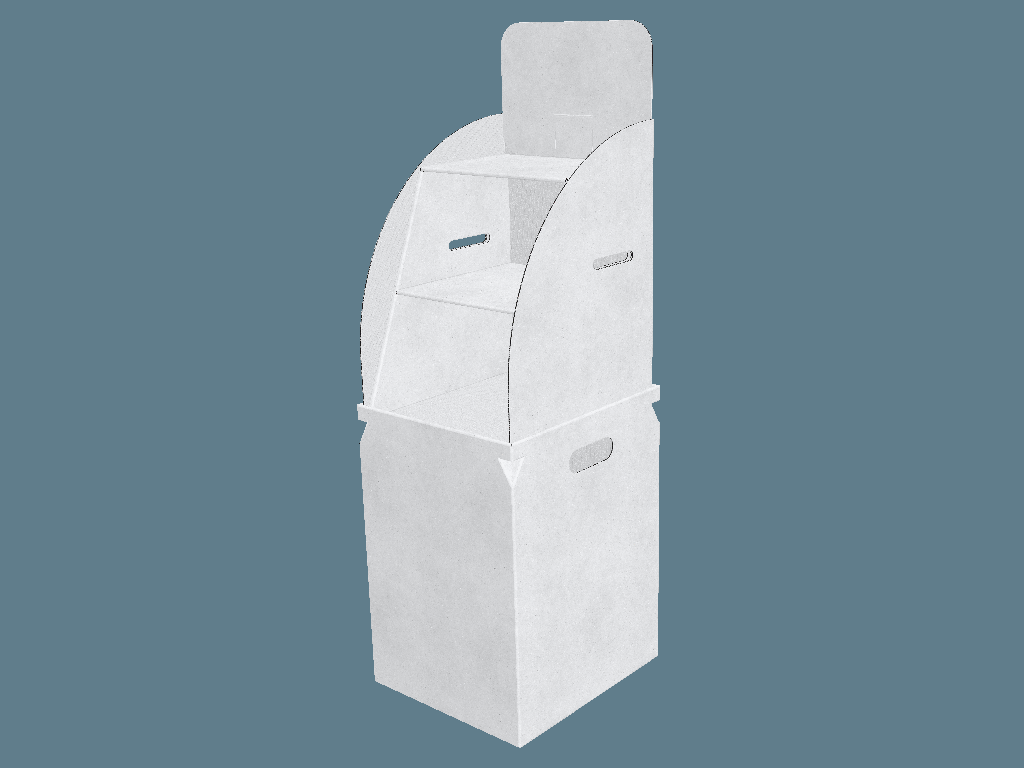 EVC62004 Three-Shelf Stand Display — Floor Displays 3D template by 1Displays