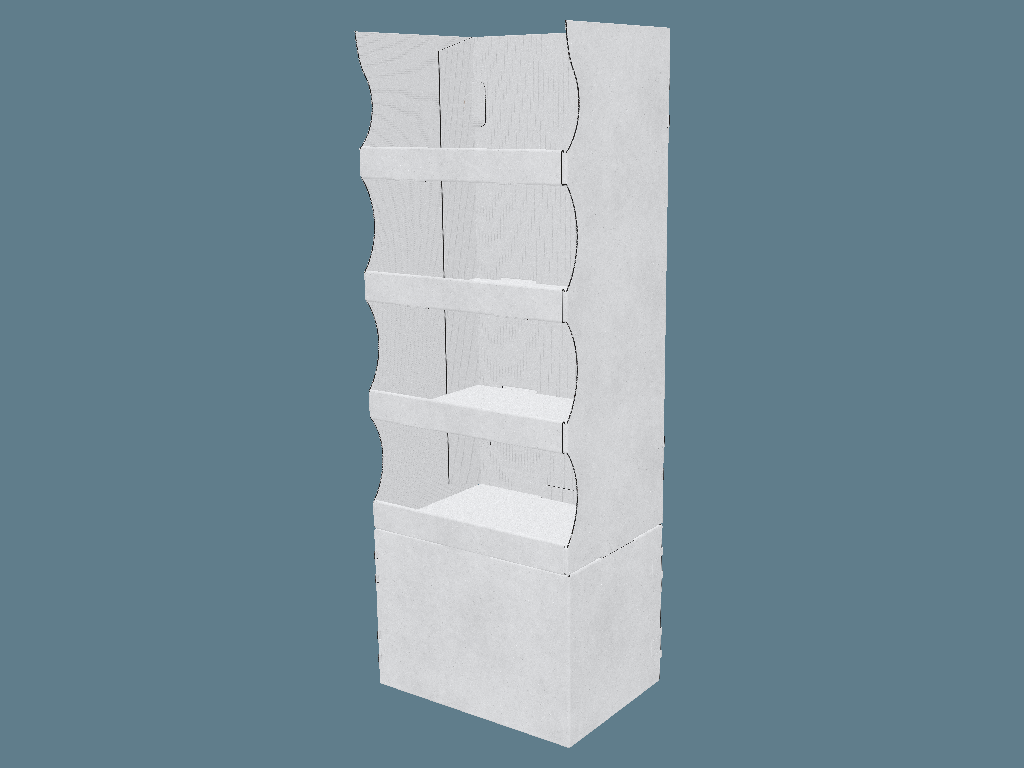 EVC62005 Multiple-Shelf Stand Display — Floor Displays 3D template by 1Displays