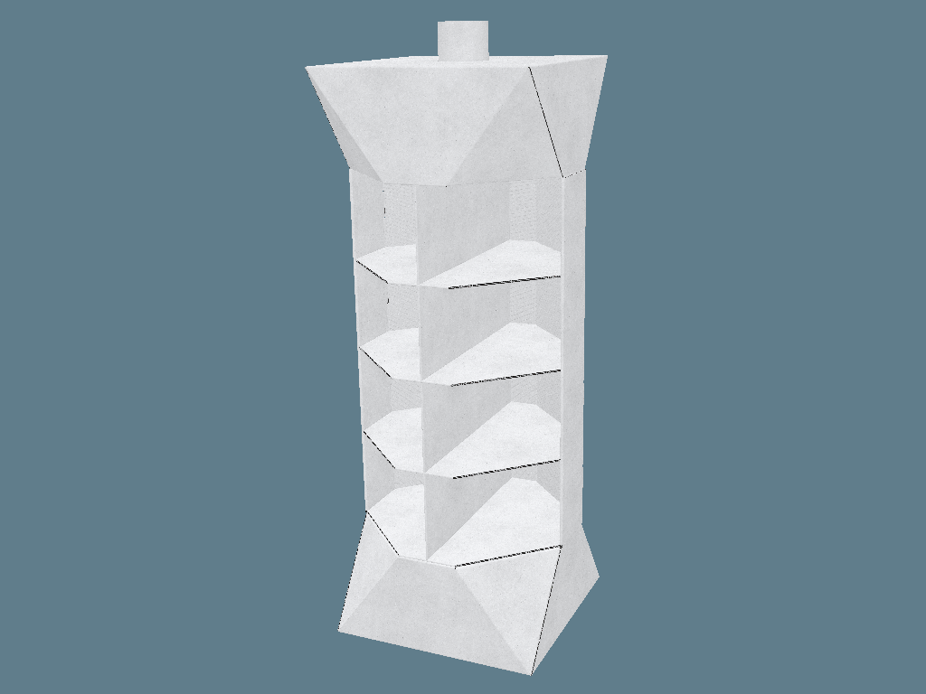 EVC62006 Multiple-Shelf Juice Box Display — Floor Displays 3D template by 1Displays