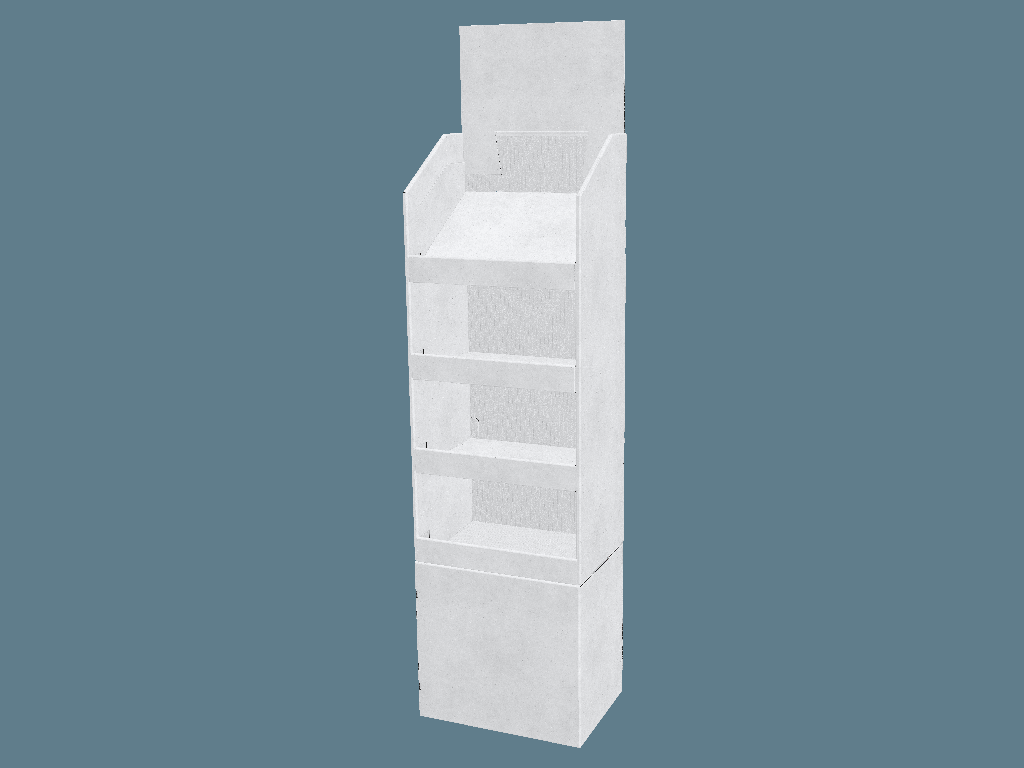 EVC62008 Multiple Slanted Shelves Display — Floor Displays 3D template by 1Displays