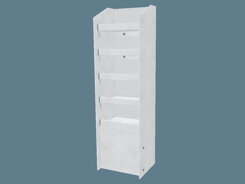 EVC62013 Shelf Display with Supports — Floor Displays 3D template by 1Displays