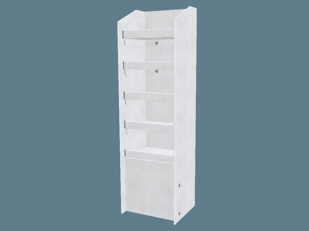 EVC62013_1 Shelf Display with Supports — Floor Displays 3D template by 1Displays