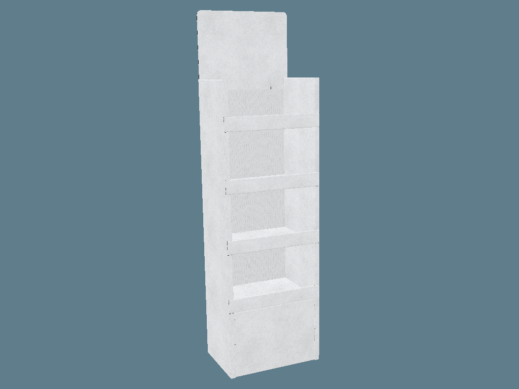 EVC62016 Multiple-Shelf Display — Floor Displays 3D template by 1Displays