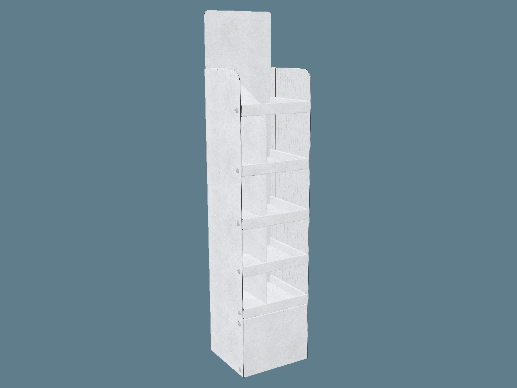 EVC62019 Five Shelf Display — Floor Displays 3D template by 1Displays