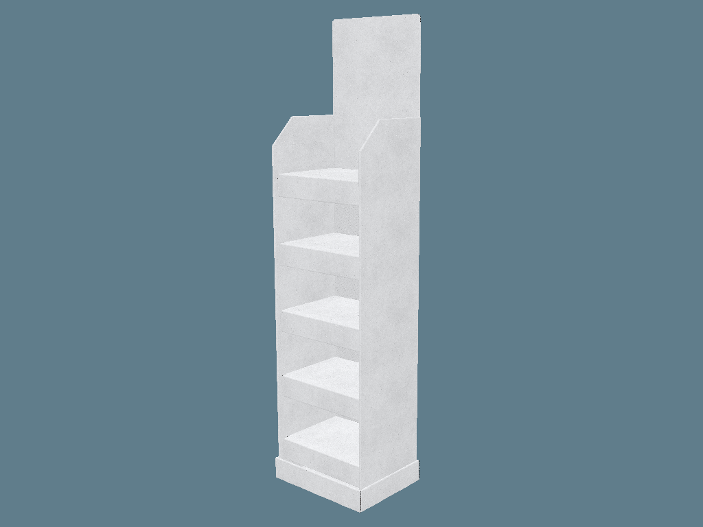 EVC62020_1 Shelf Display (Rear Wall) — Floor Displays 3D template by 1Displays