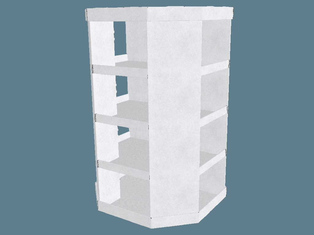 EVC62057 360 Multiple-Shelf Display — Floor Displays 3D template by 1Displays