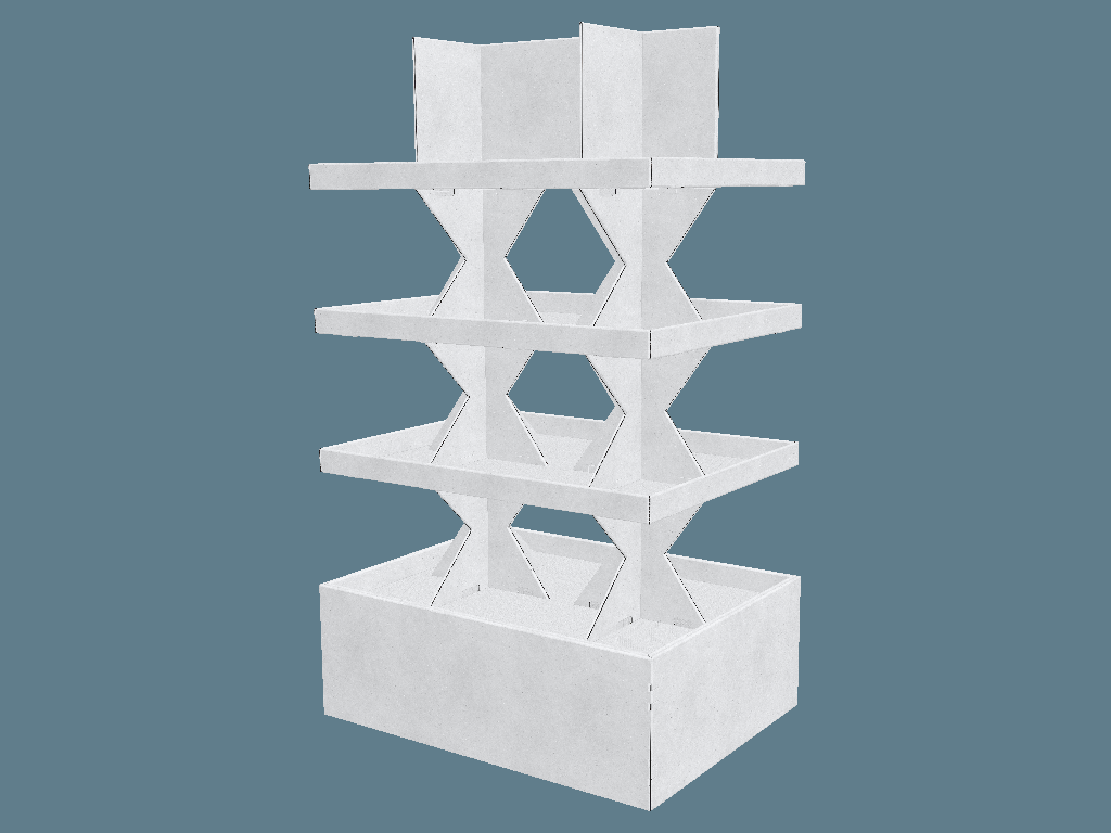 EVC62059 360 Multiple-Shelf Stand Display — Floor Displays 3D template by 1Displays