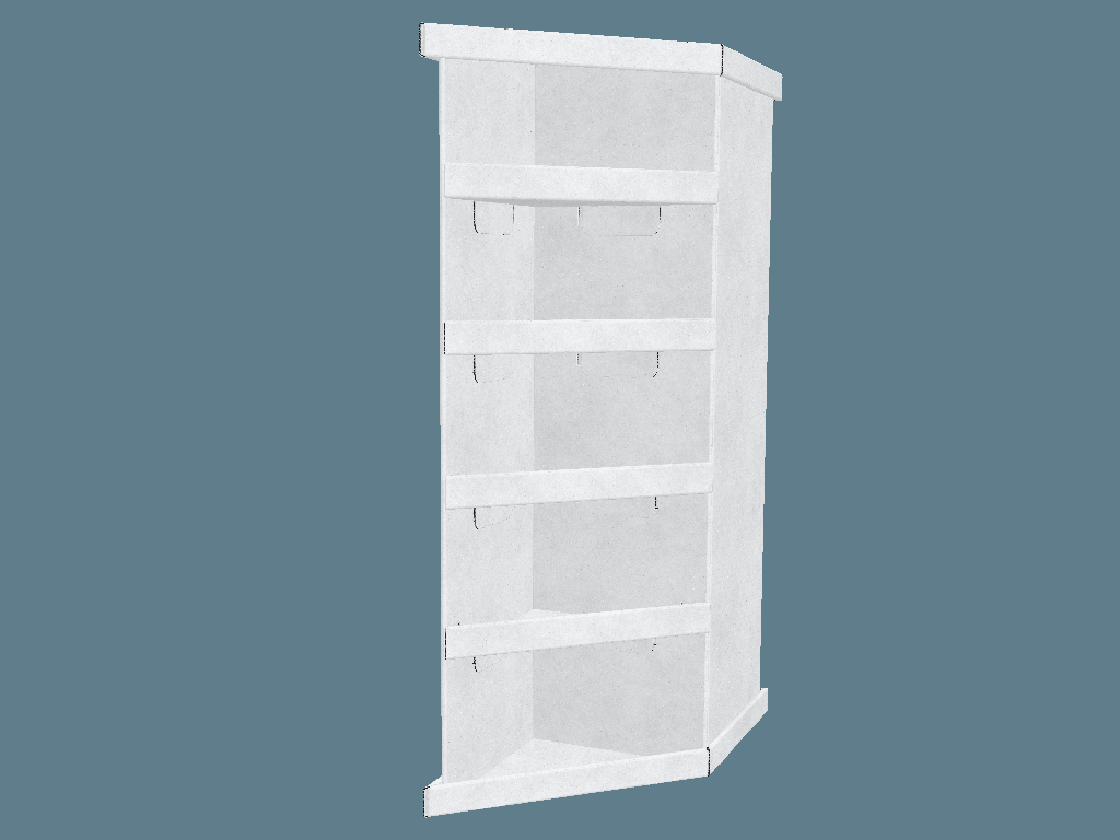EVC62064 Two Face Multiple-Shelf Display — Floor Displays 3D template by 1Displays
