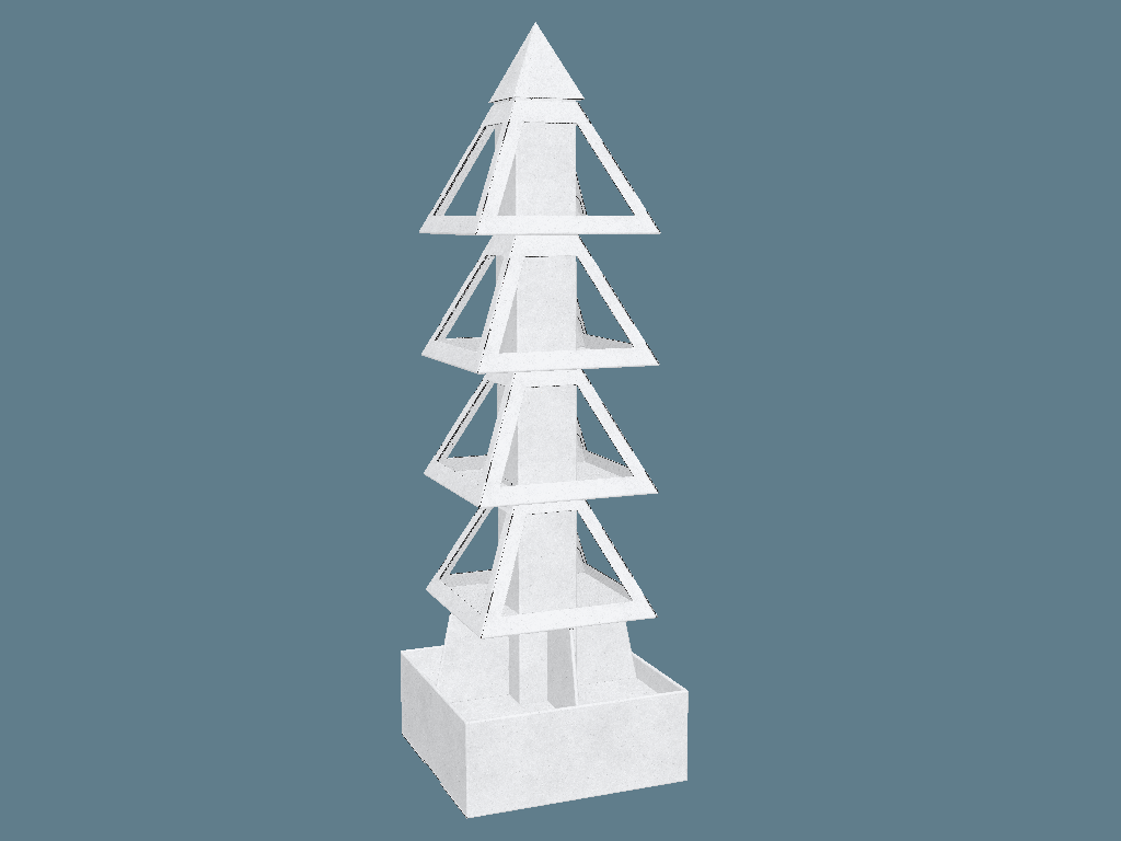 EVC62067 360 Multiple-Shelf Stand Display — Floor Displays 3D template by 1Displays