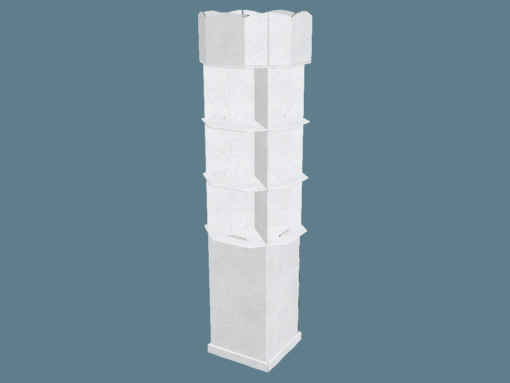 EVC62068 360 Multiple-Shelf Stand Display — Floor Displays 3D template by 1Displays