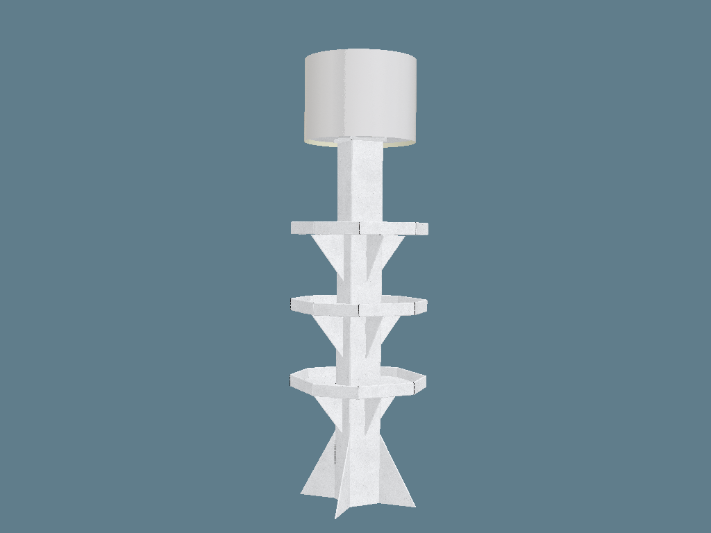 EVC62069 360 Multiple-Shelf Display — Floor Displays 3D template by 1Displays