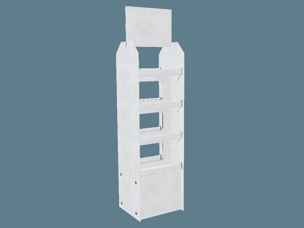 EVC62070 Two Face Multiple-Shelf Display — Floor Displays 3D template by 1Displays