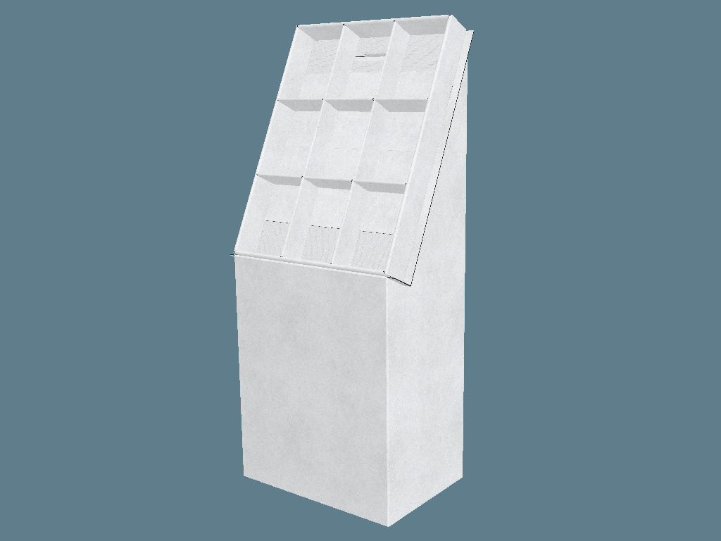 EVC62101_1 Slanted Cell Stand Display — Cell & Bin Displays 3D template by 1Displays