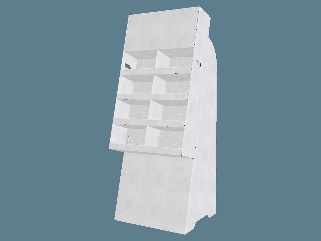 EVC62103 Slanted Cell Stand Display — Cell & Bin Displays 3D template by 1Displays
