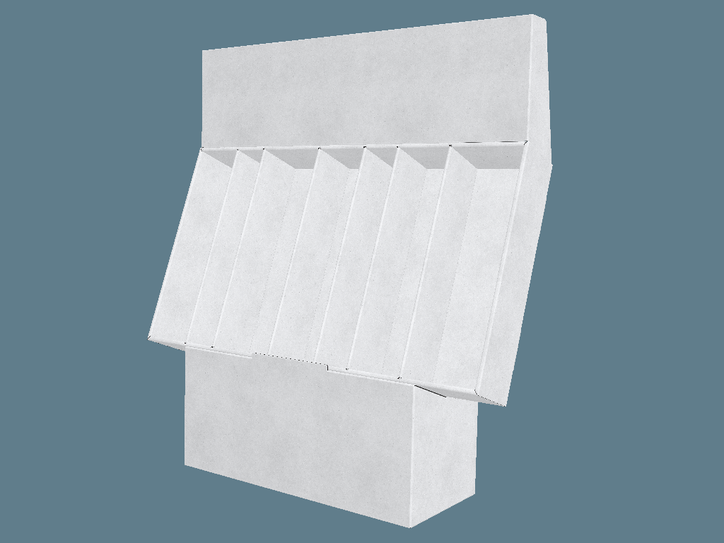 EVC62105 Slanted Sections Stand Display — Cell & Bin Displays 3D template by 1Displays
