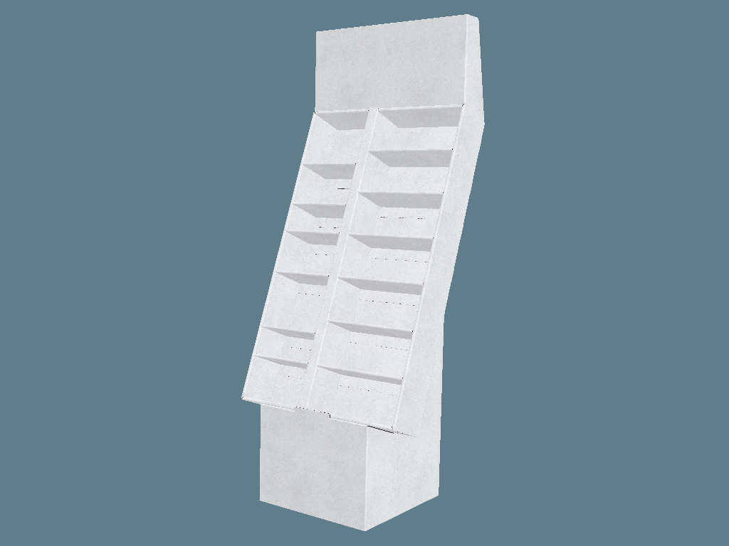 EVC62106 Slanted Cell Stand Display — Cell & Bin Displays 3D template by 1Displays