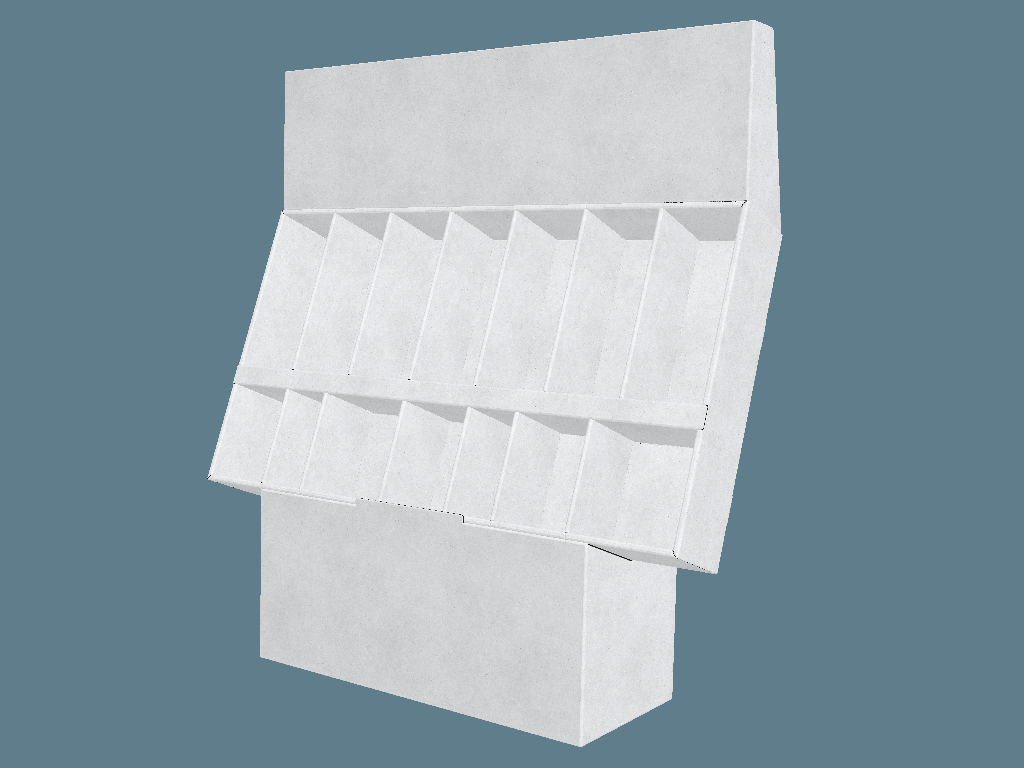 EVC62107 Slanted Cell Stand Display — Cell & Bin Displays 3D template by 1Displays