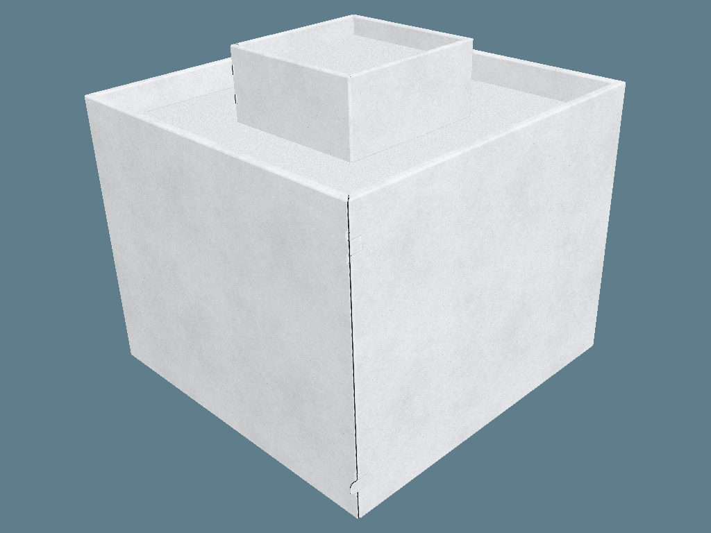 EVC62184 Two-Level Shelf Display — Cell & Bin Displays 3D template by 1Displays