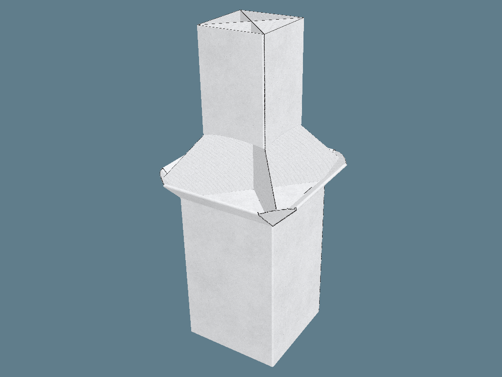 EVC62186 Top Shelf Four Cells Stand Display — Cell & Bin Displays 3D template by 1Displays