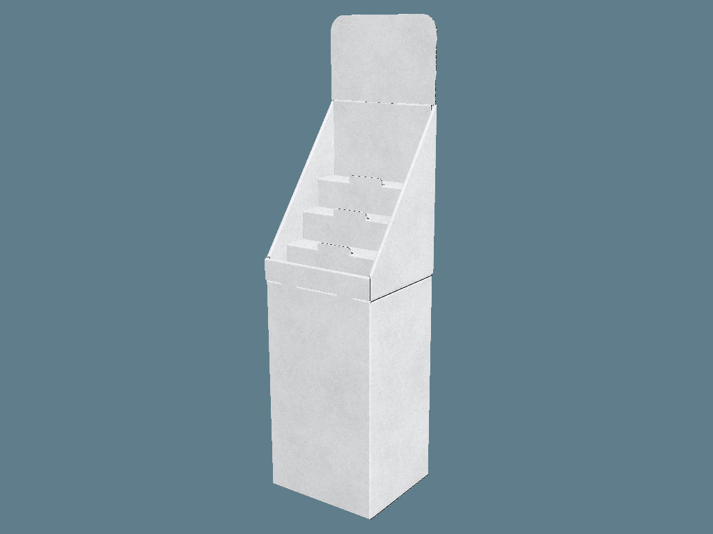 EVC62201 Multiple-Step Stand Display — Step & Tiered Displays 3D template by 1Displays