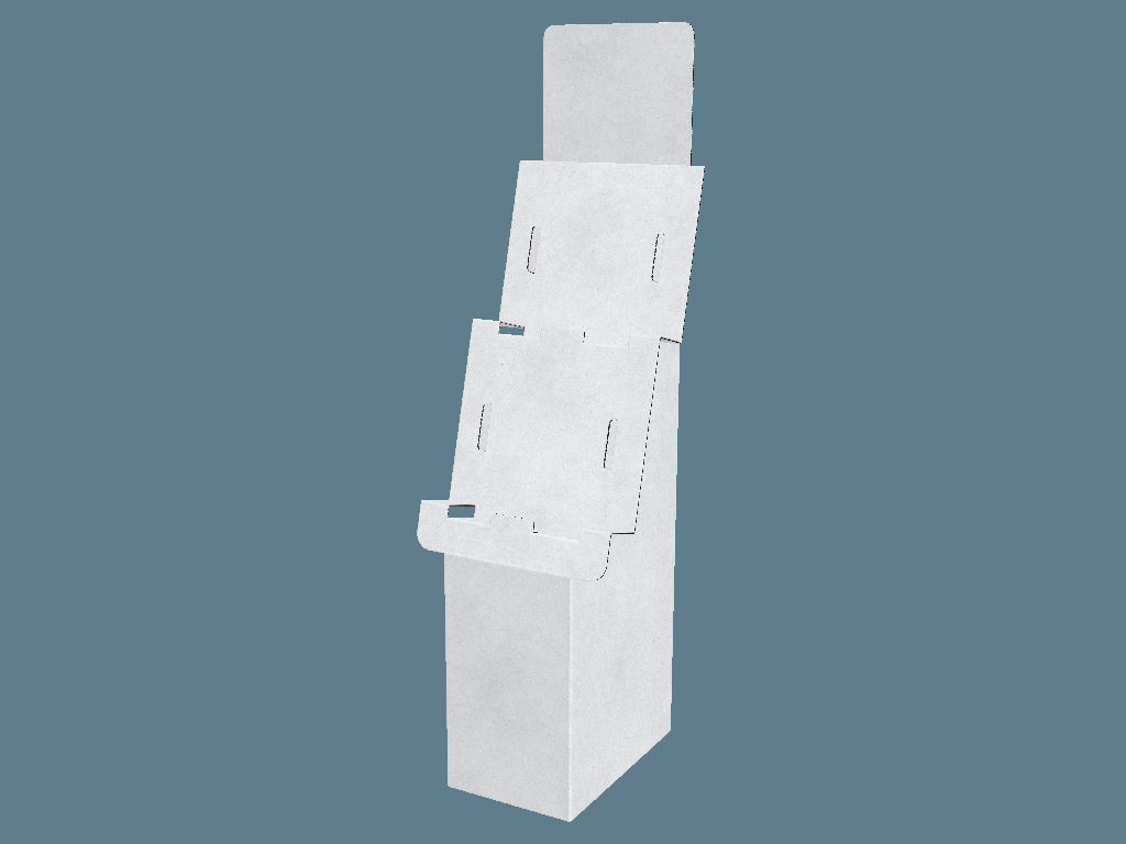 EVC62202 Two-Step Magazine Stand Display — Step & Tiered Displays 3D template by 1Displays