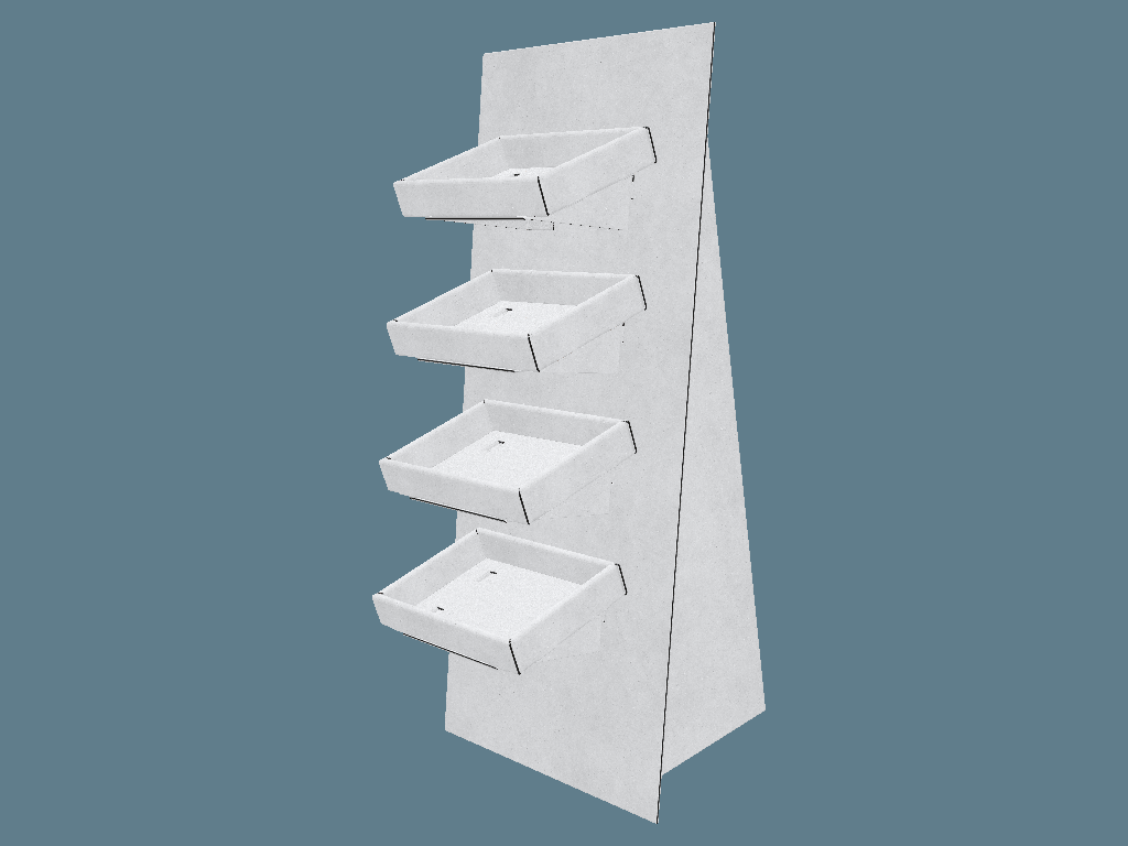 EVC62303 Multiple-Balcony Display — Step & Tiered Displays 3D template by 1Displays