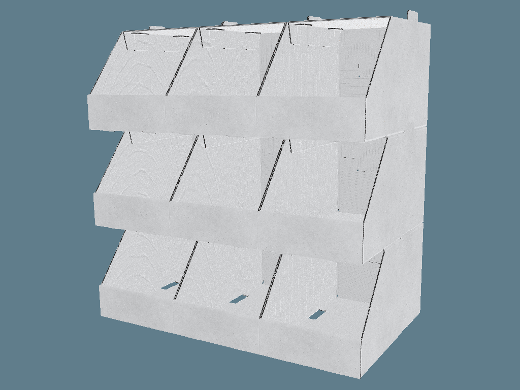 EVC62801 Tray Wall — Walls, Arches & Booths 3D template by 1Displays