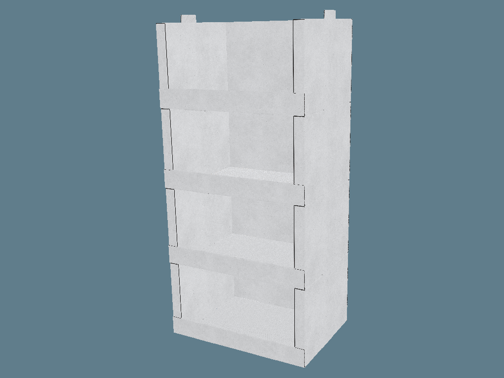 EVC62802 Tray Wall — Walls, Arches & Booths 3D template by 1Displays