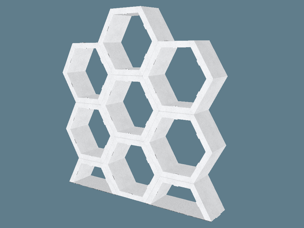 EVC62862 Two Face Hexagonal Cell Wall — Walls, Arches & Booths 3D template by 1Displays