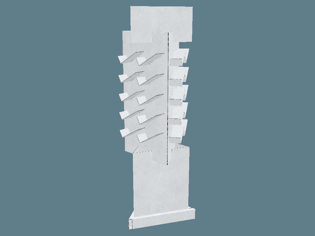 EVC62910 360 Slanting Shelf Stand Display — Floor Displays 3D template by 1Displays