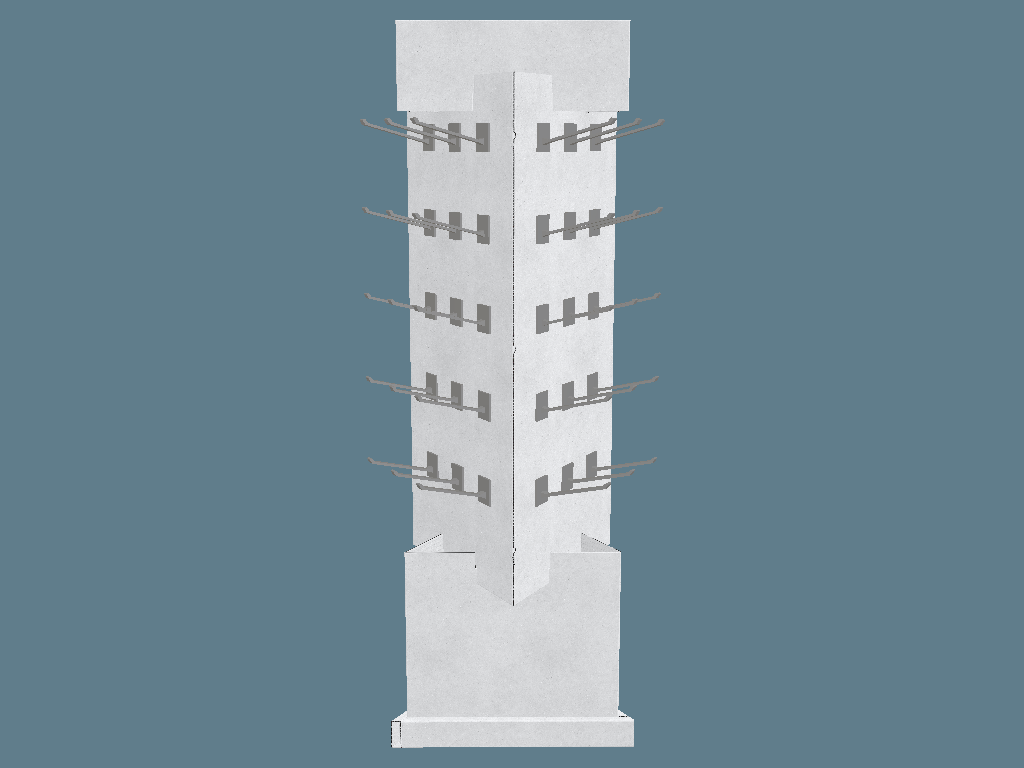 EVC62911 360 Hook Stand Display — Hook & Specialty Displays 3D template by 1Displays