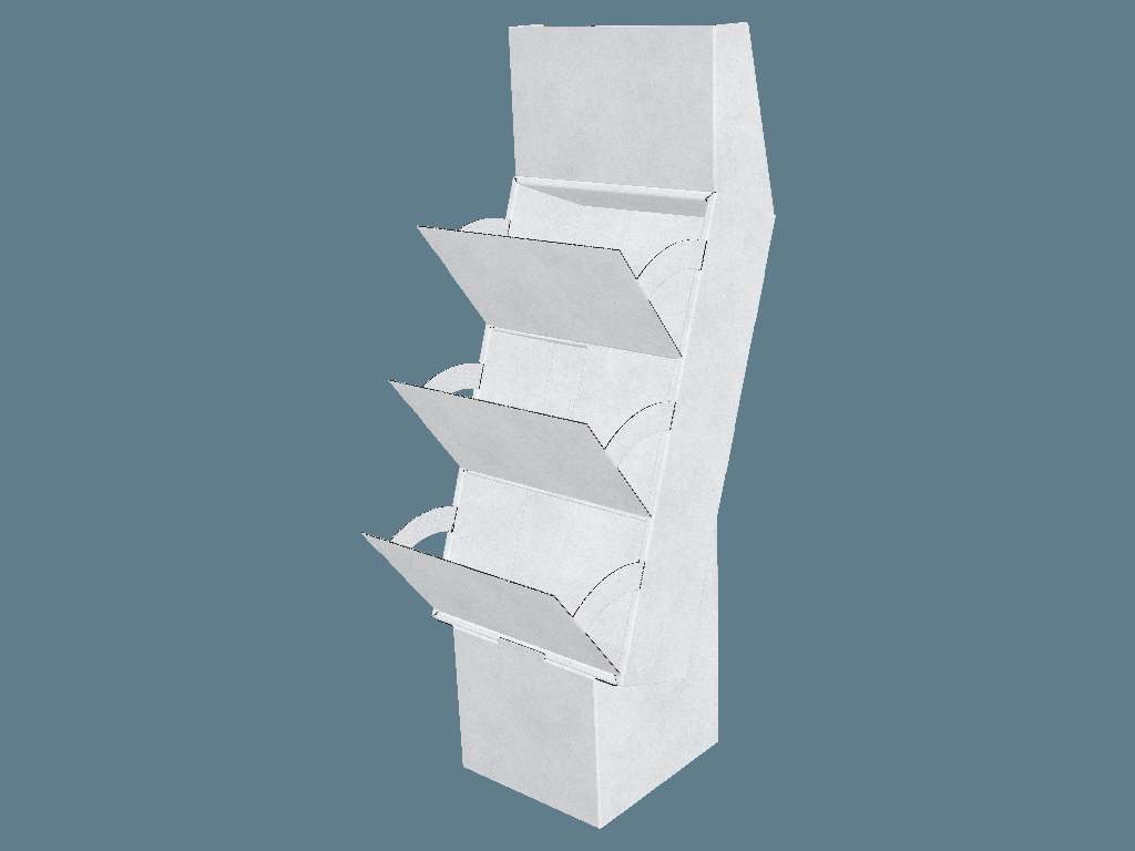 EVC62920 Drawer Stand Display Slanted — Hook & Specialty Displays 3D template by 1Displays