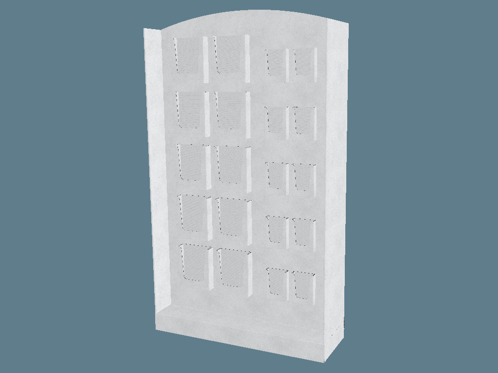 EVC62930 Two Face Multiple-Pocket Leaflet Display — Hook & Specialty Displays 3D template by 1Displays