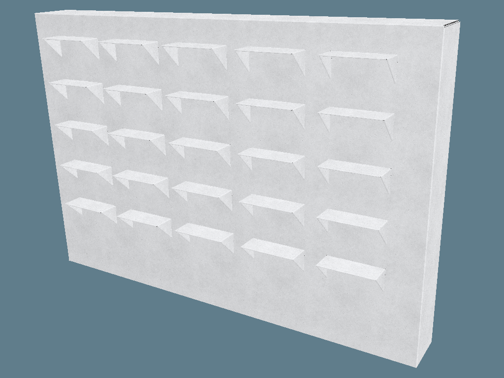 EVC62940 Multiple-Shelf Display — Floor Displays 3D template by 1Displays