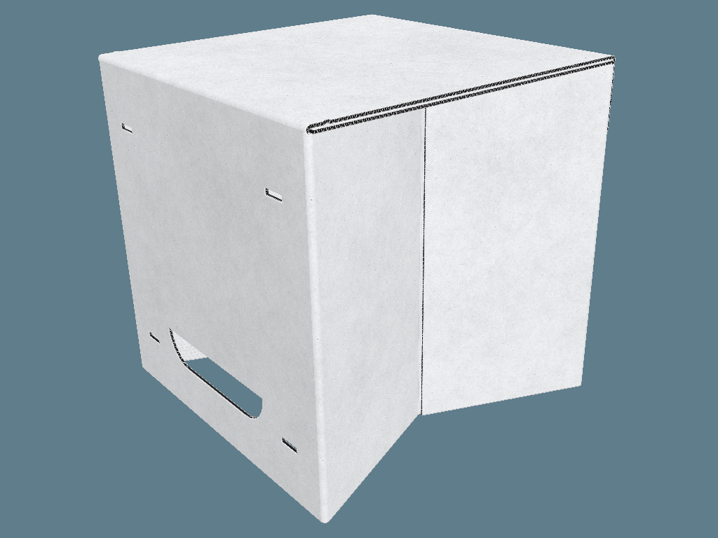 EVC80002 Stool — Cardboard Furniture 3D template by 1Displays