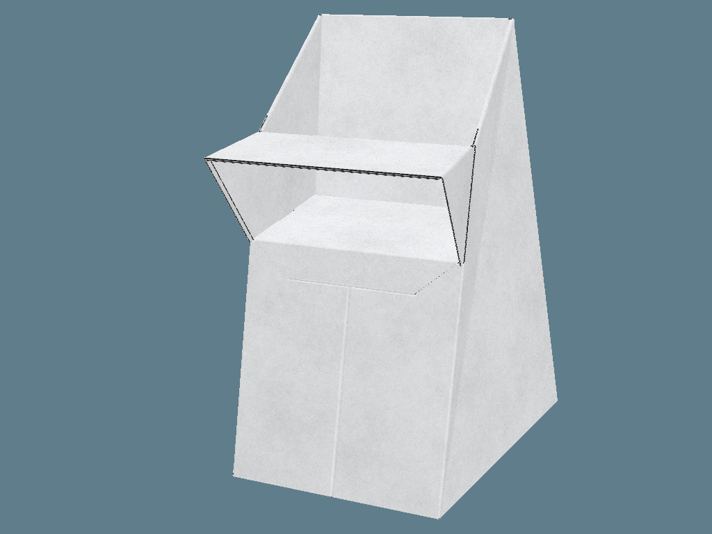 EVC80019 Baby High Chair — Cardboard Furniture 3D template by 1Displays