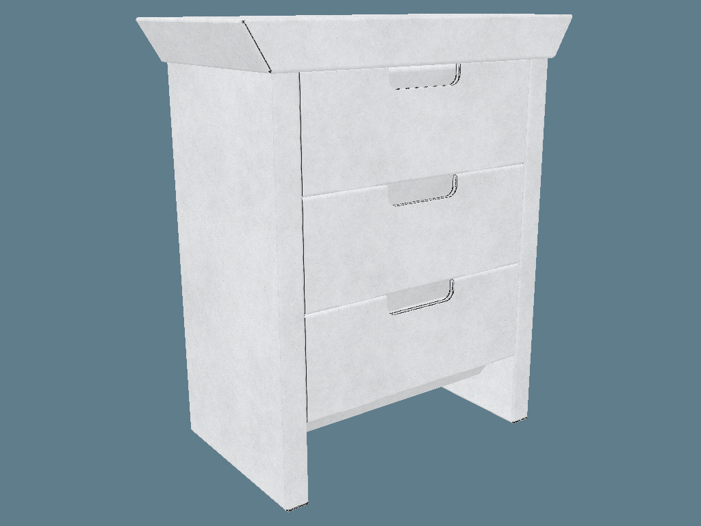 EVC80060 Multiple-Drawer Cabinet — Cardboard Furniture 3D template by 1Displays