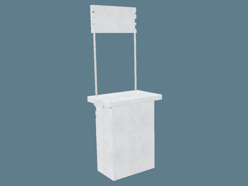 EVC80080 Promo Table — Cardboard Furniture 3D template by 1Displays