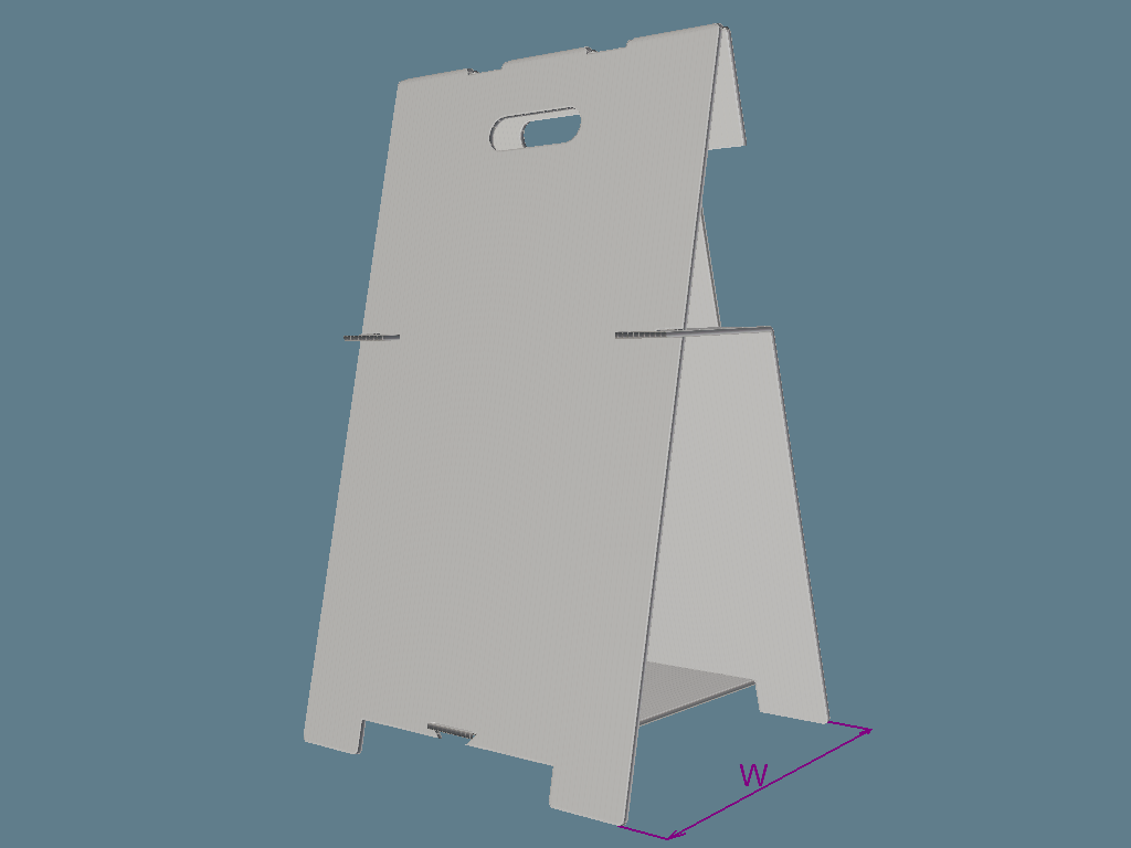 EVC80099 A-Frame Sign — Cardboard Furniture 3D template by 1Displays