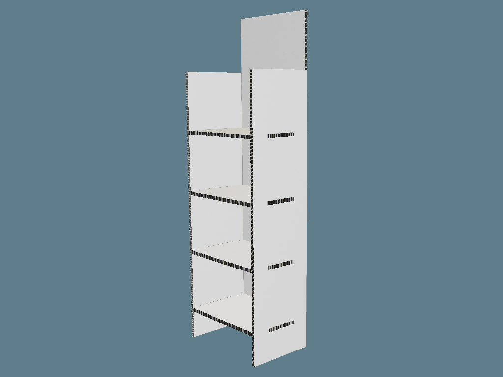ICB10002 Multiple-Shelf Display — Floor Displays 3D template by 1Displays