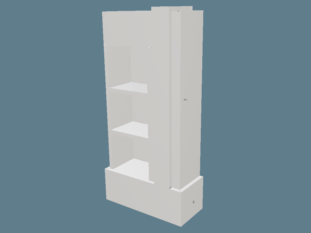 ICB10008 Multiple-Shelf Display — Floor Displays 3D template by 1Displays